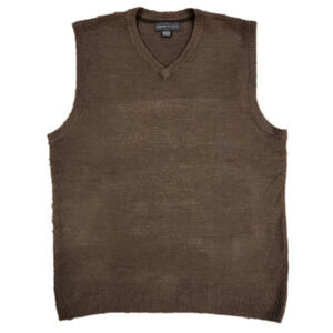 𝅺3/$20 Tricot St Raphael Tan Acrylic Sweater Vest